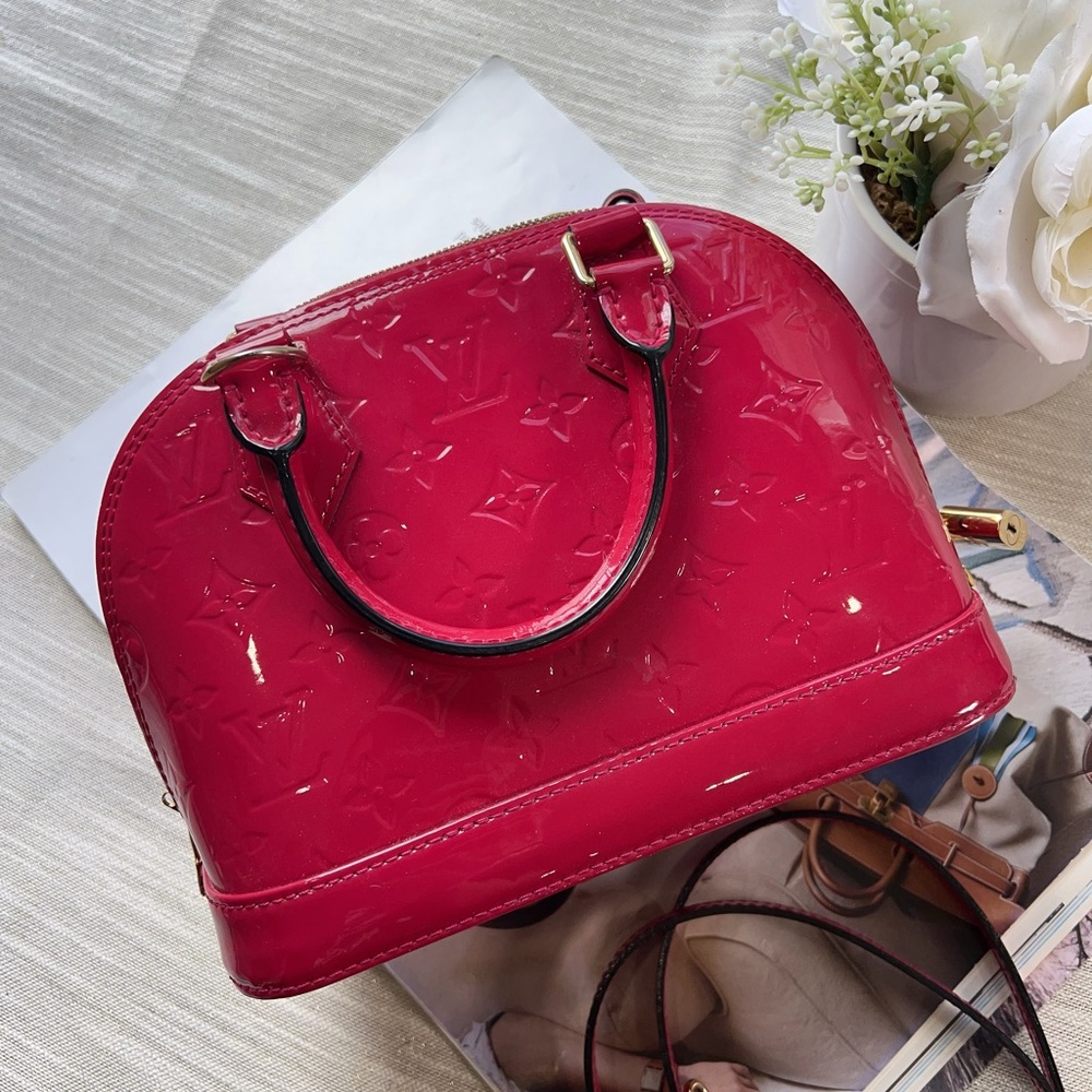 Louis Vuitton Hot Pink Vernis Alma Handbag